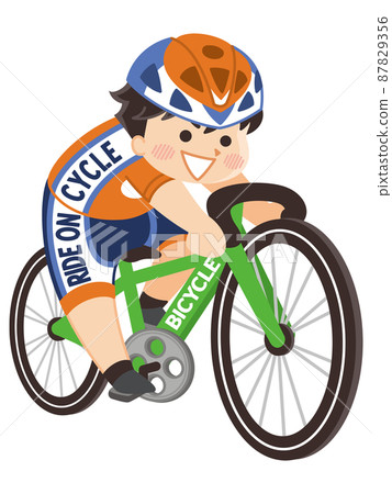 騎自行車的運動員男性騎自行車 87829356