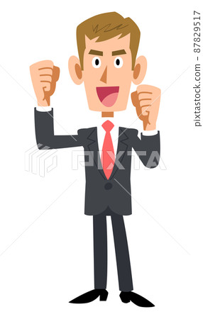 一個年輕的商人的全身 一個年輕的商人的全身 87829517