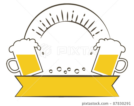 Fashionable frame of mug beer transparent background 87830291
