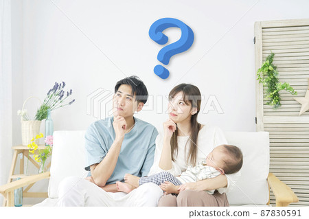 Family Thinking Question Mark Living 87830591