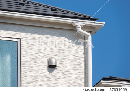 Housing equipment rain gutter siding louver 87831069