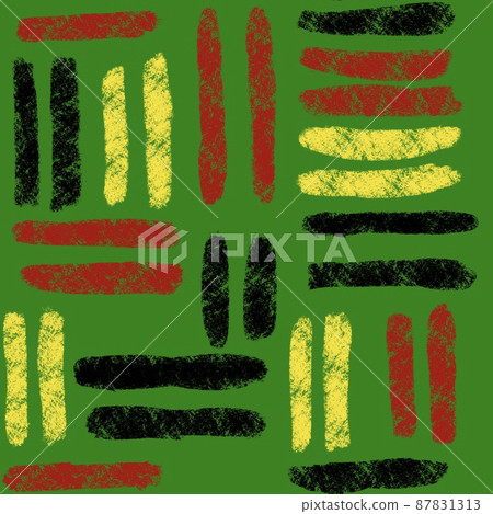 African Kente Cloth, Ethnic Fabric. Seamless Geometric Pattern