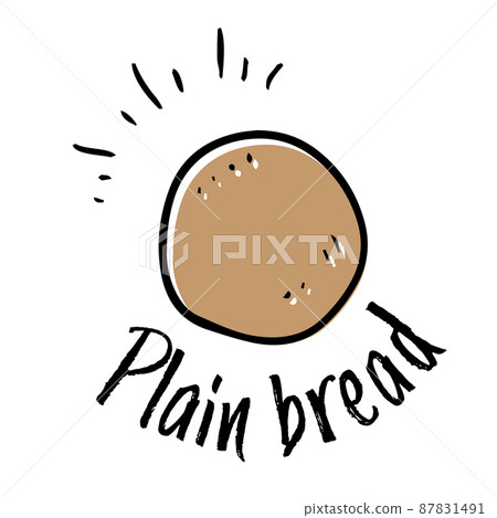 Hand-painted material_food_round bread Hand-painted material_food_round bread 87831491