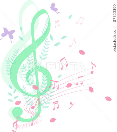 Illustration of spring pastel colored musical... - Stock Illustration ...
