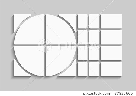 Template collage of sixteen frames, images, photo Template collage of sixteen frames, images, photo 87833660