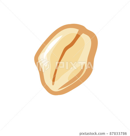 Oat flake icon on a white isolated background. Oat grain. Vector cartoon icon Oat flake icon on a white isolated background. Oat grain. Vector cartoon icon 87833786
