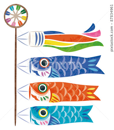 May Children's Day carp streamer illustration 87834961