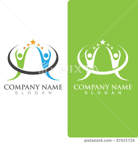 Adoption family care logo, network and social icon Adoption family care logo, network and social icon 87835726