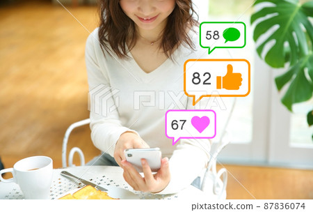 多好！一個滿意的女人的形象 87836074