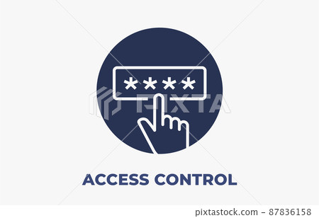Access control vector icon isolated on white background for graphic and web design. 87836158
