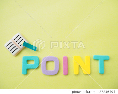 POINT Image of point words, notebooks and pencils 87836191