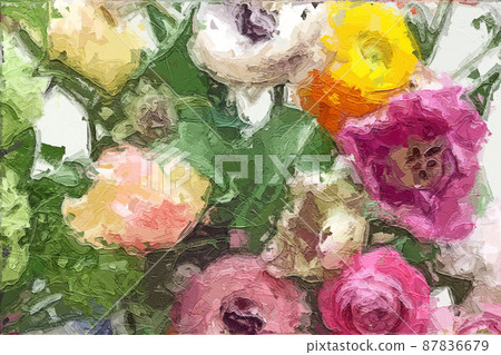 Beautiful abstract peony flower rose flower illustration Beautiful abstract peony flower rose flower illustration 87836679