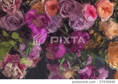 Beautiful abstract peony flower rose flower illustration 87836680