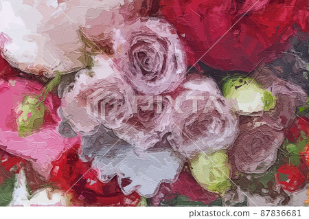 Beautiful abstract peony flower rose flower illustration Beautiful abstract peony flower rose flower illustration 87836681