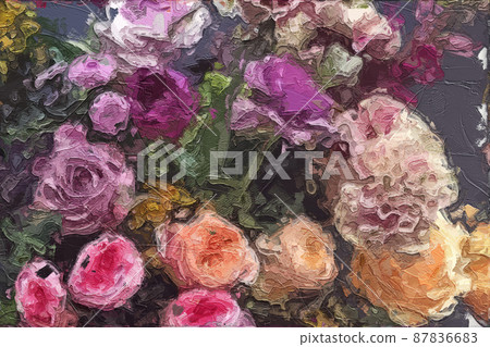 Beautiful abstract peony flower rose flower illustration Beautiful abstract peony flower rose flower illustration 87836683
