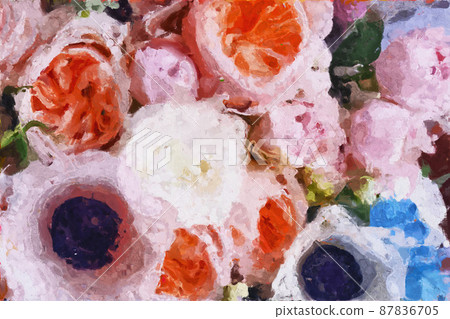 Beautiful abstract peony flower rose flower illustration Beautiful abstract peony flower rose flower illustration 87836705