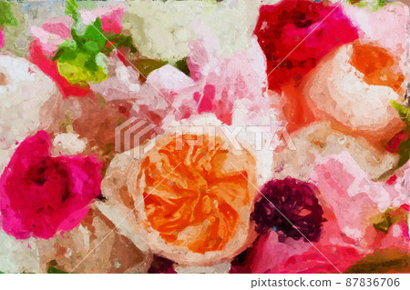 Beautiful abstract peony flower rose flower illustration Beautiful abstract peony flower rose flower illustration 87836706