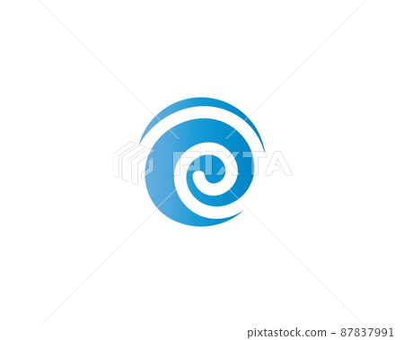 Wave symbol vector icon Wave symbol vector icon 87837991