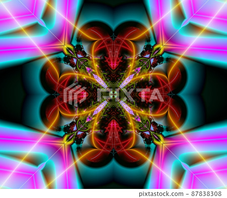 Computer generated abstract colorful fractal artwork 87838308