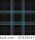 Seamless checkered pattern imitating the texture of the fabric. 87838543