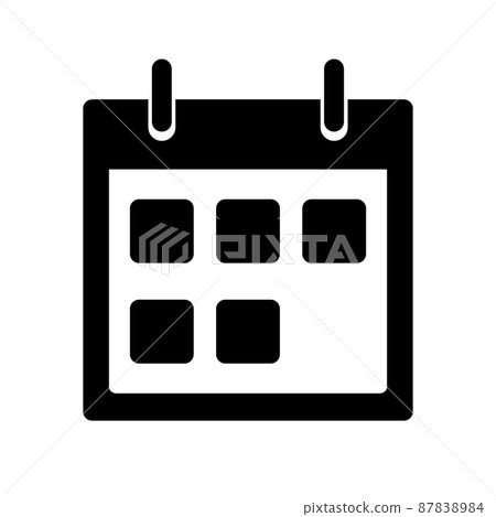 Calendar silhouette icon. vector. - Stock Illustration [87838984] - PIXTA