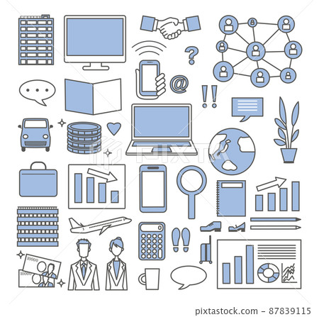 業務圖標插圖集 87839115