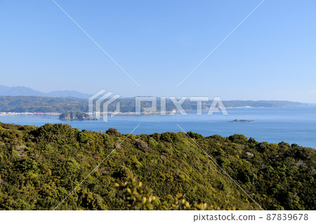 從金山展望台眺望小浦和九龍島[和歌山縣串本町] 87839678