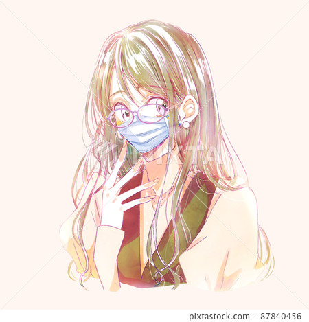 Small animal girls with glasses and masks Small animal girls with glasses and masks 87840456