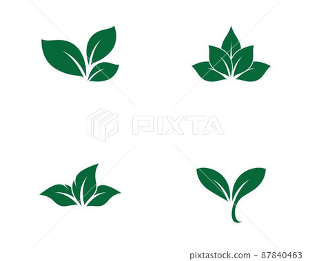 Leaf symbol vector icon 87840463