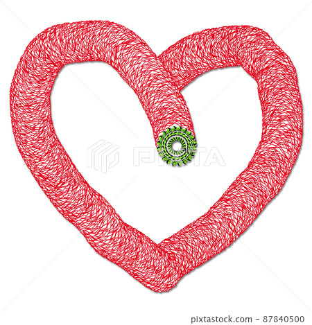 3D render of colorful funny tube sign, symbol 87840500