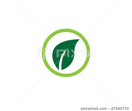 Leaf symbol vector icon 87840750
