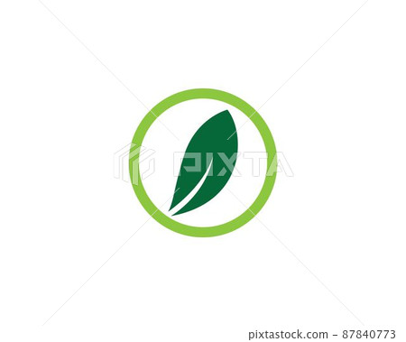 Leaf symbol vector icon 87840773