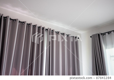 Curtain window interior decoration in living room Curtain window interior decoration in living room 87841284