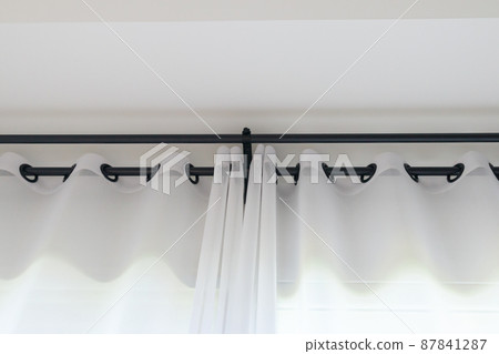 Curtain window interior decoration in living room 87841287