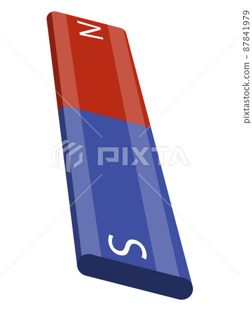 Red and blue magnet icon with two poles north and south isolated on white. Magnetism, magnetize, attraction concept. Power symbol Red and blue magnet icon with two poles north and south isolated on white. Magnetism, magnetize, attraction concept. Power symbol 87841979
