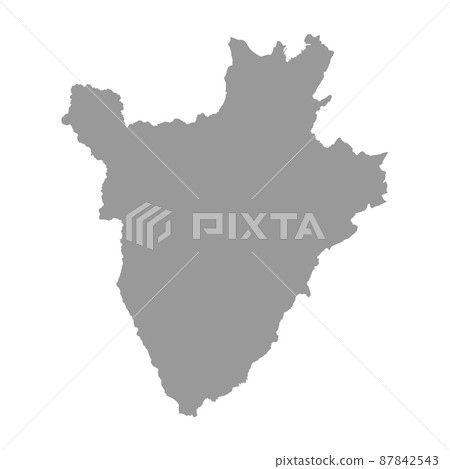 Burundi vector country map silhouette 87842543