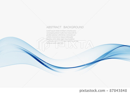 Abstract blue wave design element. Blue wave on... - Stock Illustration ...