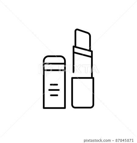 Moisturizing Lip Balm Stick color line icon. Pictogram for web page 87845871