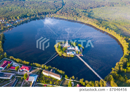 Aerial view of Holy-Vvedensky nunnery at Vladimir region. Aerial view of Holy-Vvedensky nunnery at Vladimir region. 87846456