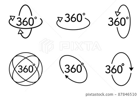360 degree virtual reality icon set 360 degree virtual reality icon set 87846510