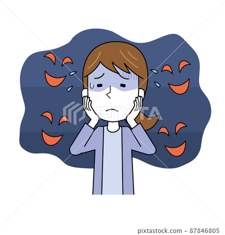 A woman seen with curiosity A woman seen with curiosity 87846805