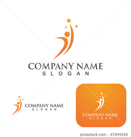 Health people star logo sign illustration vector Health people star logo sign illustration vector 87849308
