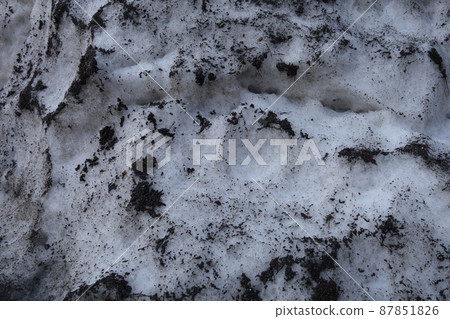 A close up of congested polluted snow A close up of congested polluted snow 87851826