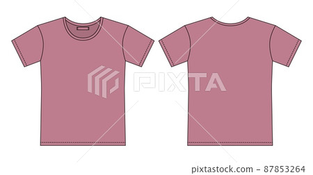 Apparel t-shirt CAD design. Blank t shirt outline sketch. Apparel t-shirt CAD design. Blank t shirt outline sketch. 87853264