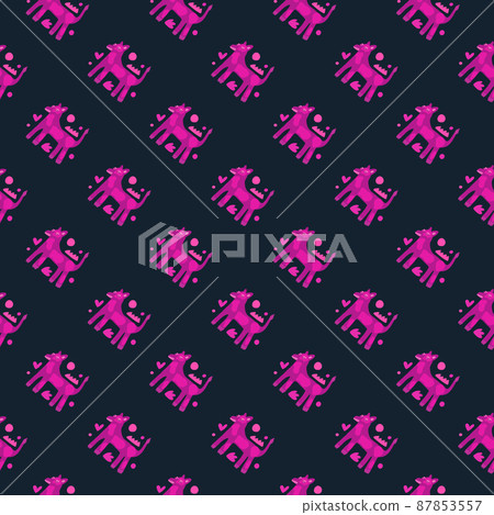 Contemporary dog seamless pattern. Abstract animals endless wallpaper. Contemporary dog seamless pattern. Abstract animals endless wallpaper. 87853557