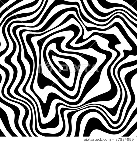 Swirl hypnotic black and white spiral. Monochrome abstract background. Vector flat geometric illustration.Template design for banner, website, template, leaflet, brochure, poster 87854099