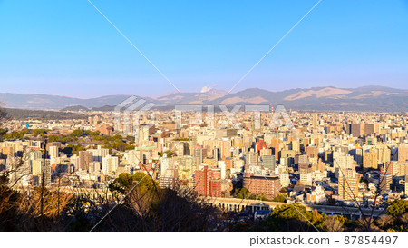 熊本市(夕陽) 熊本市全景風景 熊本市(夕陽) 熊本市全景風景 87854497