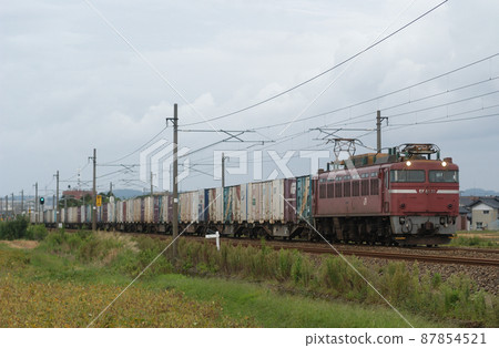 北陸本線野野市松東JR貨運EF81-30（富山） 87854521