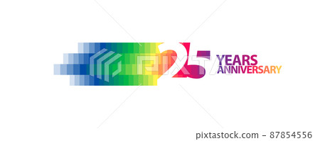 25 years anniversary vector logo, icon. Graphic design element 25 years anniversary vector logo, icon. Graphic design element 87854556