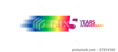 5 years anniversary vector logo, icon. Graphic design element 5 years anniversary vector logo, icon. Graphic design element 87854560
